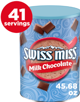 Swiss Miss Milk Chocolate Flavored Hot Cocoa Mix.  (Canister) 45.68 ox 